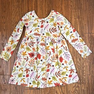 Hanna Andersson Long Sleeve Skater Dresss- 6-7